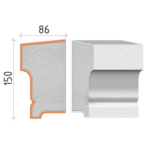 Parapetní profil 150x86mm PP20515