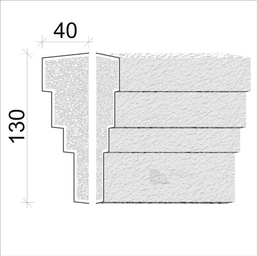 Šambrána, rámový profil 130x40mm RP11813