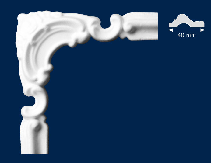 Roh BU-40D k nástěnné liště polystyrenové U40