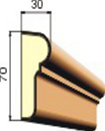 Šambrána, rámový profil 70x30mm RP1013 - ATYP