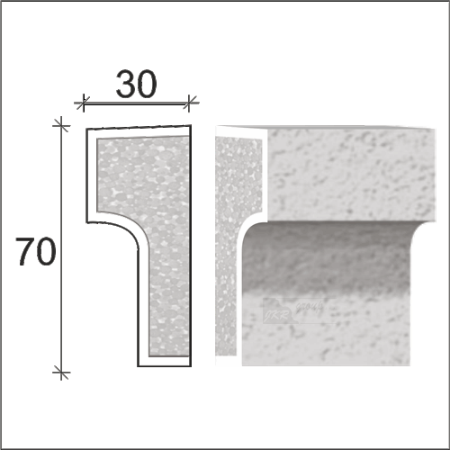 Šambrána, rámový profil 70x30mm RP10507