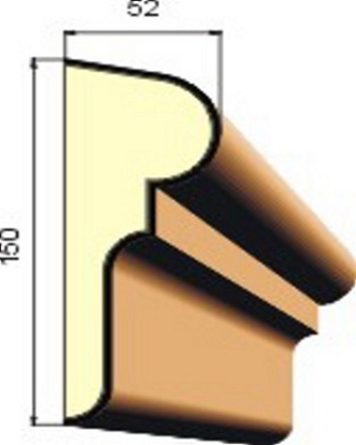 Šambrána, rámový profil 150x52mm RP1014 - ATYP