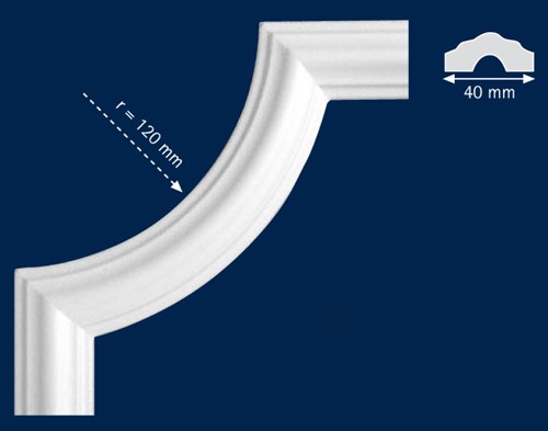 Roh BI-40 k polystyrenové nástěnné liště I40