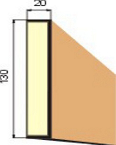 Šambrána, rámový profil 130x20mm RP1012 - ATYP