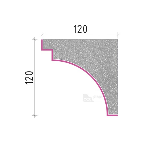 Střešní římsa 120x120mm SR51812