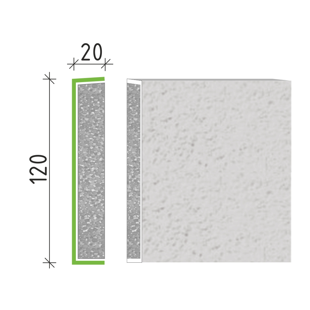 Šambrána, rámový profil 120x20mm RP10112