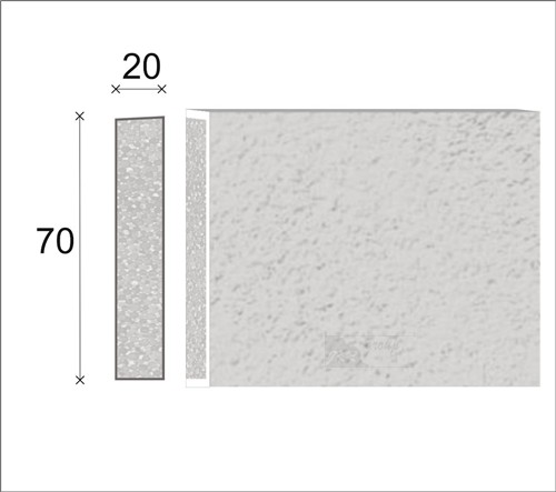 Šambrána, rámový profil 70x20mm RP10107